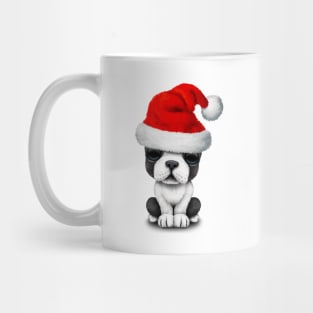 French Bulldog Puppy Dog Wearing a Santa Hat Mug